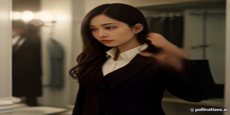 면접 정장 샵에서 전문가의 도움을 받아 어깨 핏을 가봉하는 모습