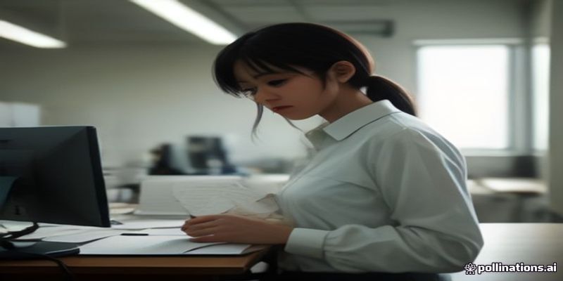연말정산 서류를 정리하는 직장인