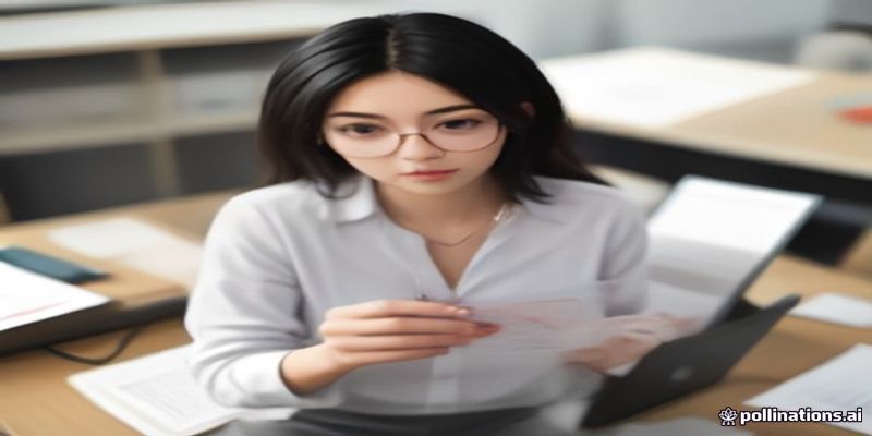 서류와 제품을 검토하는 모습