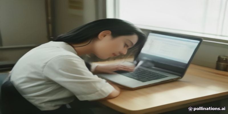 컴퓨터로 정책을 신청하는 청년