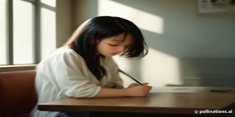 활동 기록 노트를 정리하는 청년