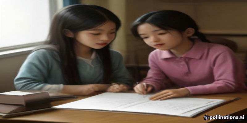 노트북을 켜두고 스터디룸에서 토론을 나누는 청년들